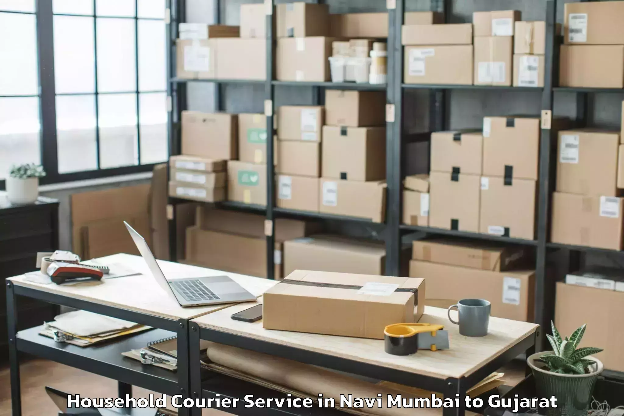 Get Navi Mumbai to Bhuj Household Courier